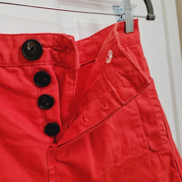 BDG Urban Outfitters soft denim mini raw hem skirt button fly - Picture 5 of 11